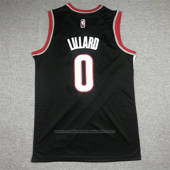 Maillot Portland Trail Blazers Damian Lillard #0 Icon 2021-22 Noir